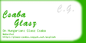 csaba glasz business card